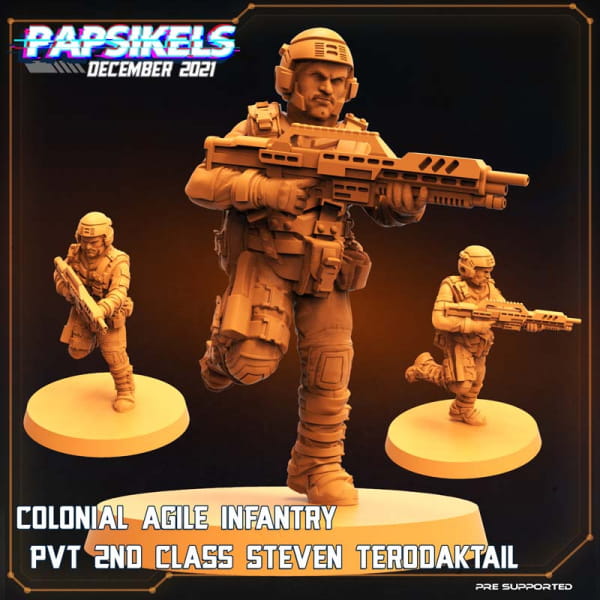 COLONIAL AGILE INFANTRY PRIVATE 2ND CLASS STEVEN TERODAKTAIL