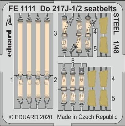 Do 217J-1/2 seatbelts STEEL - ICM - / 1:48