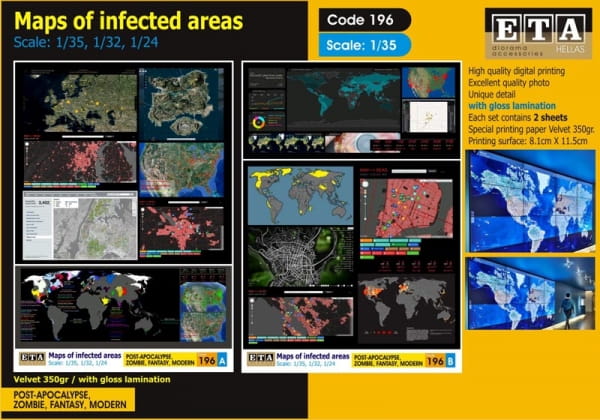 ZOMBIE - Maps of infected areas / 1:35
