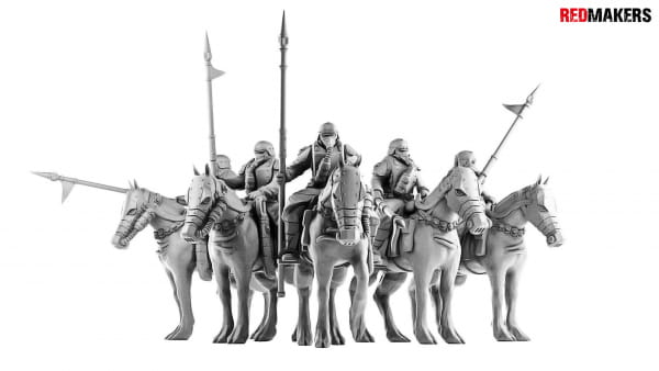 DeathSsquad Cavalry of Imperial forces with spear (5Figures)