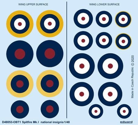 Spitfire Mk. I national insignia - Eduard - / 1:48