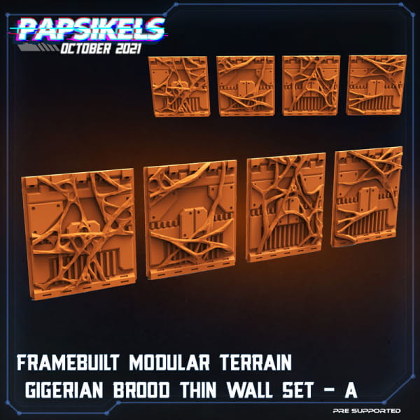 Framebuilt modular Terrain; Brood thin Wall Set