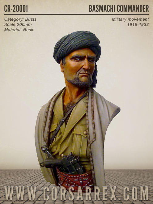 Basmachi Commander Military movement 19161933 Büste / 200mm