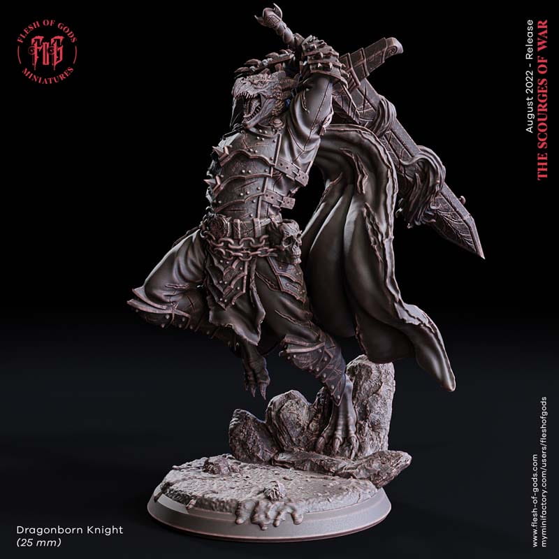 Dragonborn Knight, Flesh of Gods Miniatures, FOGM0218