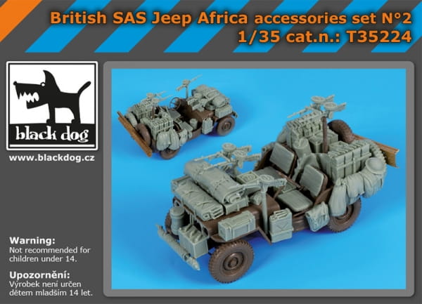 British SAS jeep Africa accessories set - Tamiya - / 1:35