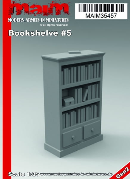 Bookshelve; Bücherregal #5 / 1:35